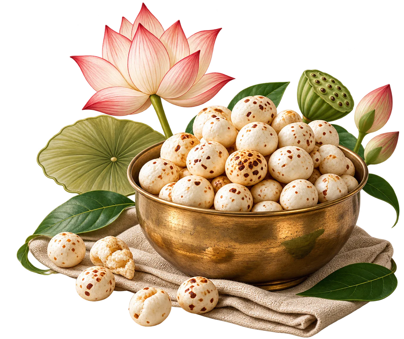 Premium roasted makhana from Mithila, Bihar in a bowl - Mithila Macks